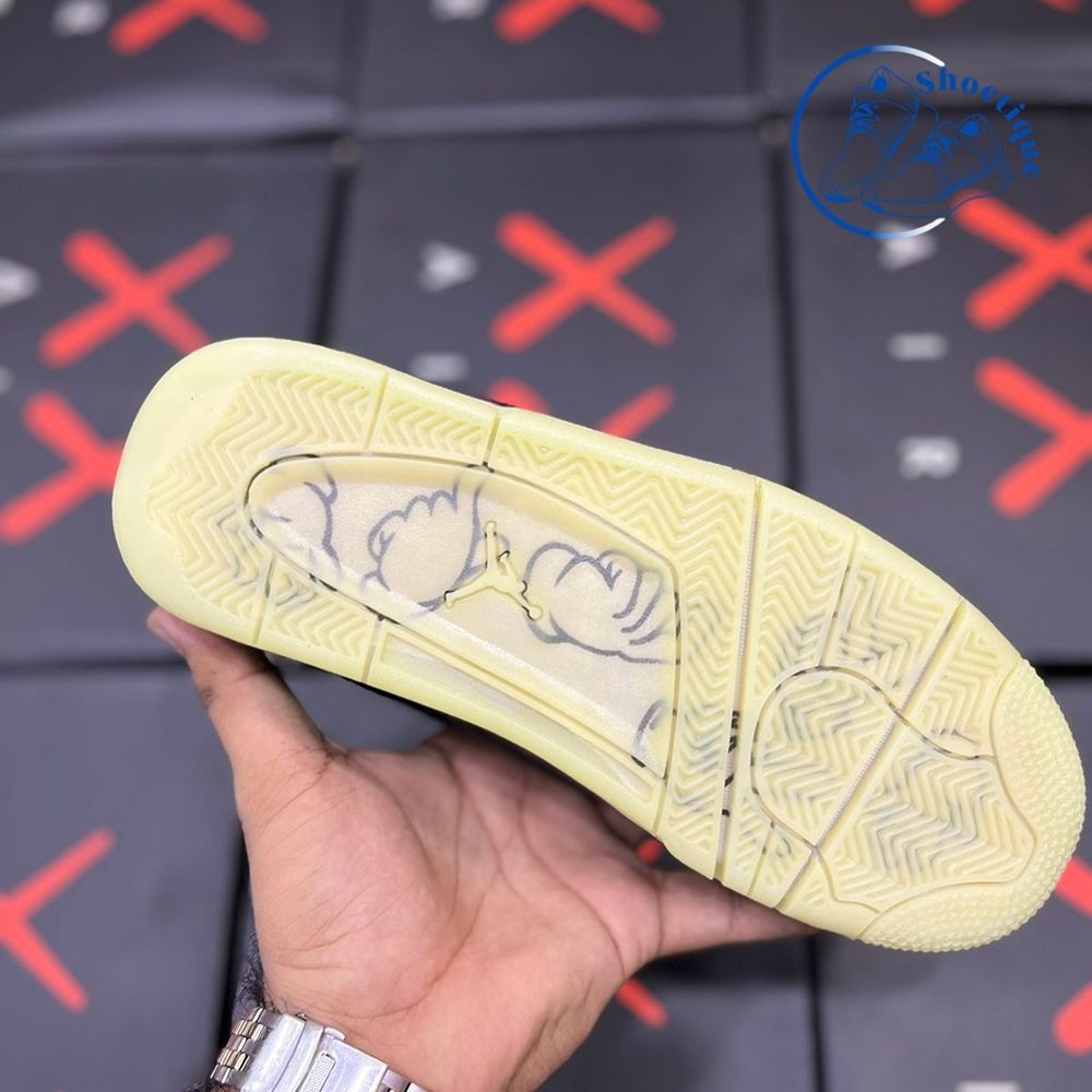 AJ 4 Kaws-Inspired Suede High-Top Sneakers –